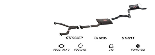 Redback Performance Exhaust System for Ford Falcon (09/1998 - 09/2002), Ford Falcon (09/1998 - 09/2002), Ford Falcon (09/1998 - 09/2002)