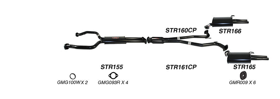 Redback 2 1/4" Dual Exhaust for Holden Commodore VE/VF V6 Ute