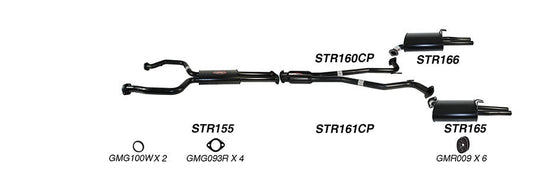 Redback 2 1/4" Dual Exhaust for Holden Commodore VE/VF V6 Ute