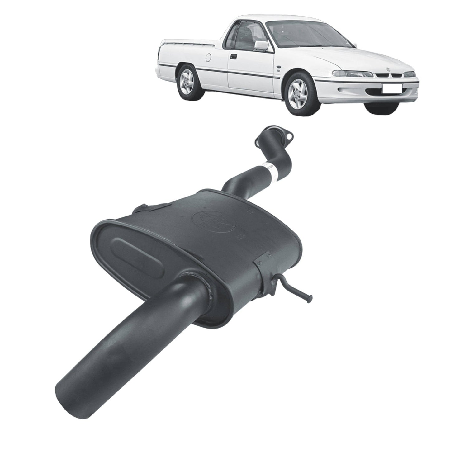Redback 2.5" Exhaust for Holden Commodore VS V6 Ute 2.5" Centre Assembly with Muffler