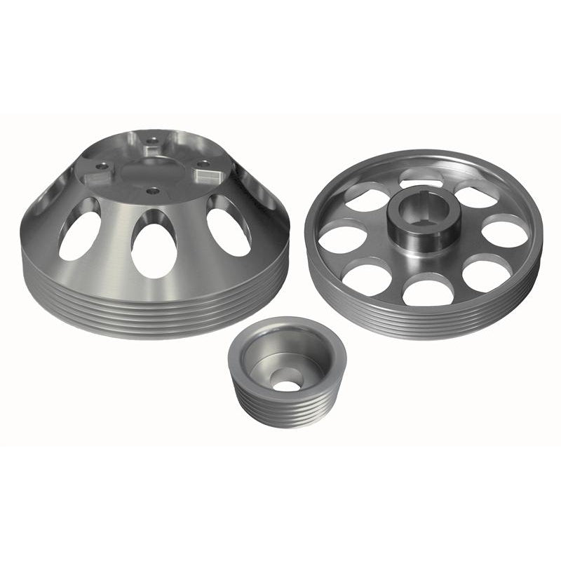 Torque Solution Lightweight Water Pump, Crank and Alternator Pulley Combo (Silver): Hyundai Genesis Coupe 3.8 2010+