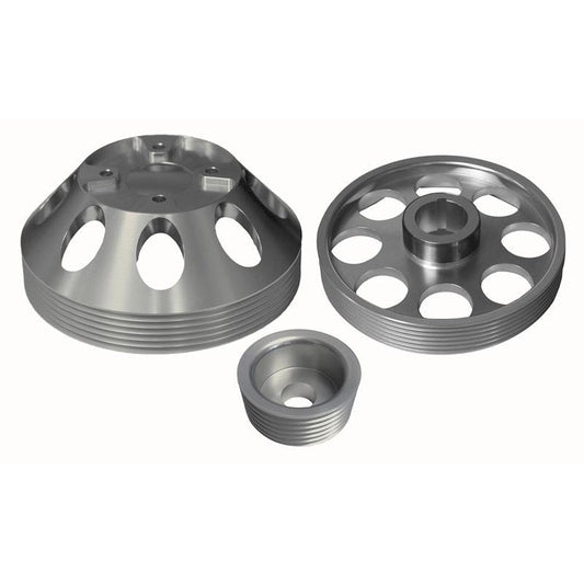Torque Solution Lightweight Water Pump, Crank and Alternator Pulley Combo (Silver): Hyundai Genesis Coupe 3.8 2010+