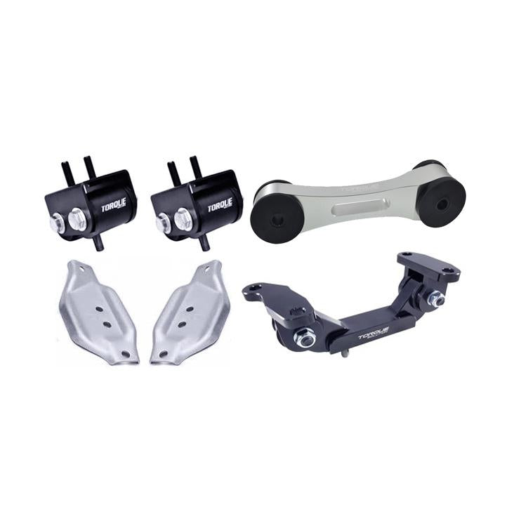 Torque Solution Engine / Trans / Silver Pitch Mount Kit w/ Mount Plates: Subaru WRX 2002-2014 / STi 2004+