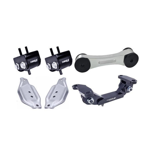 Torque Solution Engine / Trans / Silver Pitch Mount Kit w/ Mount Plates: Subaru WRX 2002-2014 / STi 2004+