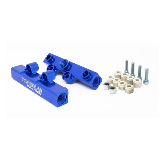 Torque Solution V2 Top Feed Fuel Rails (Blue): Subaru WRX 02-14, STI 07-20, LGT 08-12, FXT 06-13