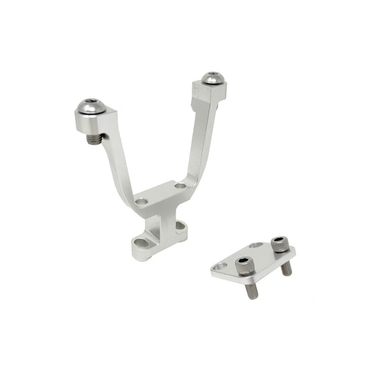 Torque Solution Coolant Expansion Tank Pedestal  Subaru WRX 02-07 / STI 04-22 / Forester XT 04-08  - Silver and Black