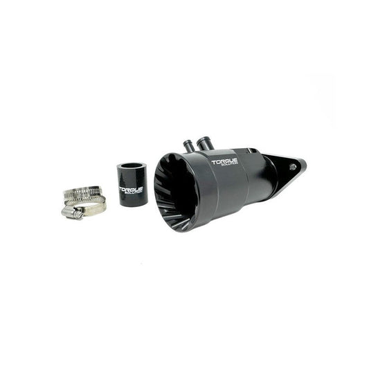 Torque Solution HD Billet Turbo Inlet (Black): Subaru WRX 2015-2021, Forester XT 2014-2018