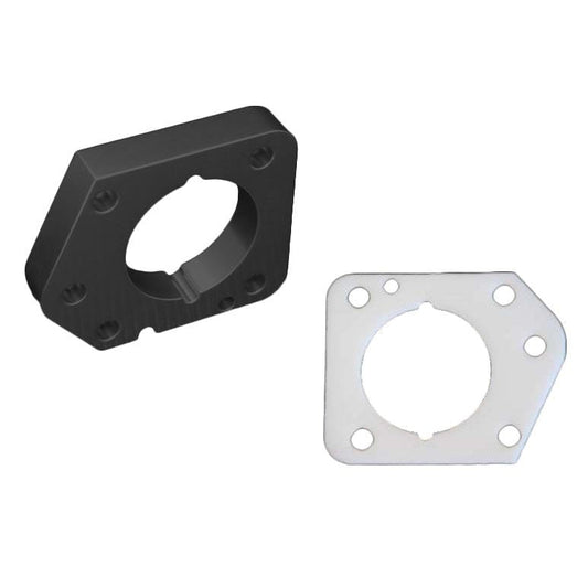 Torque Solution Throttle Body Spacer (Black): Honda Civic LX,EX,DX R18 2006-2011