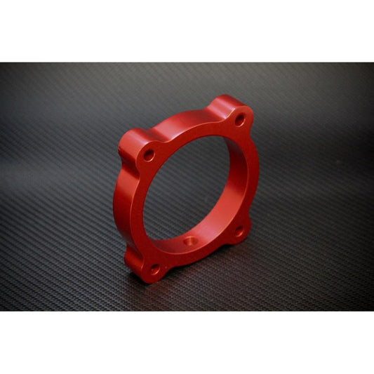Torque Solution Throttle Body Spacer (Red): Hyundai Genesis V6 3.8L 2013+