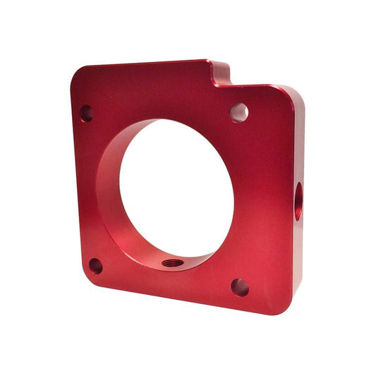 Torque Solution Throttle Body Spacer (Red): Subaru WRX 2006-2014 / STI 2004-2015