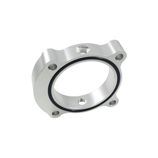 Torque Solution Throttle Body Spacer (Silver): Hyundai Genesis Coupe 2.0T 2013+