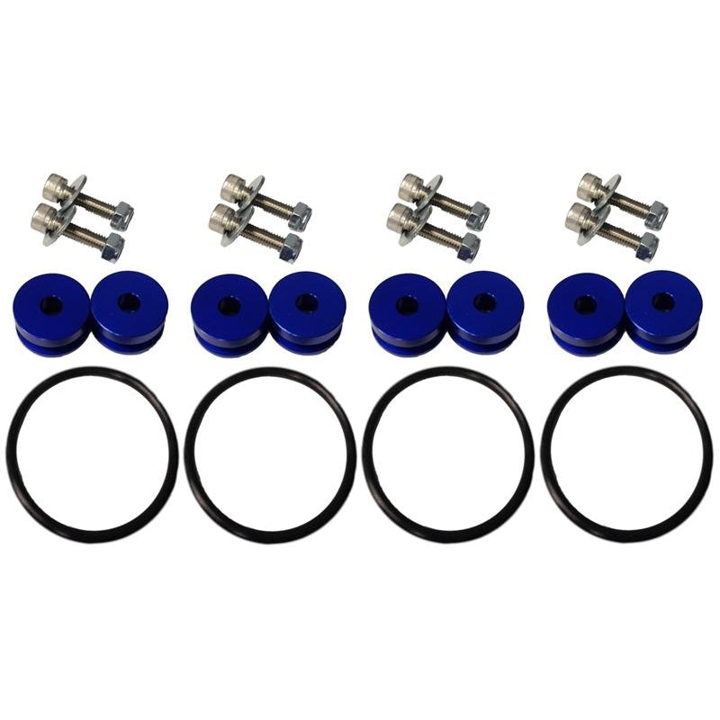 Torque Solution Billet Bumper Quick Release Kit Combo (Blue): Universal