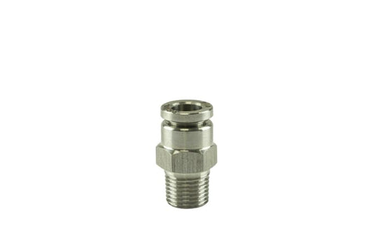 Turbosmart 1/8" NPT Straight Pushloc Fitting - SS - 1/4" - TS-0550-3053