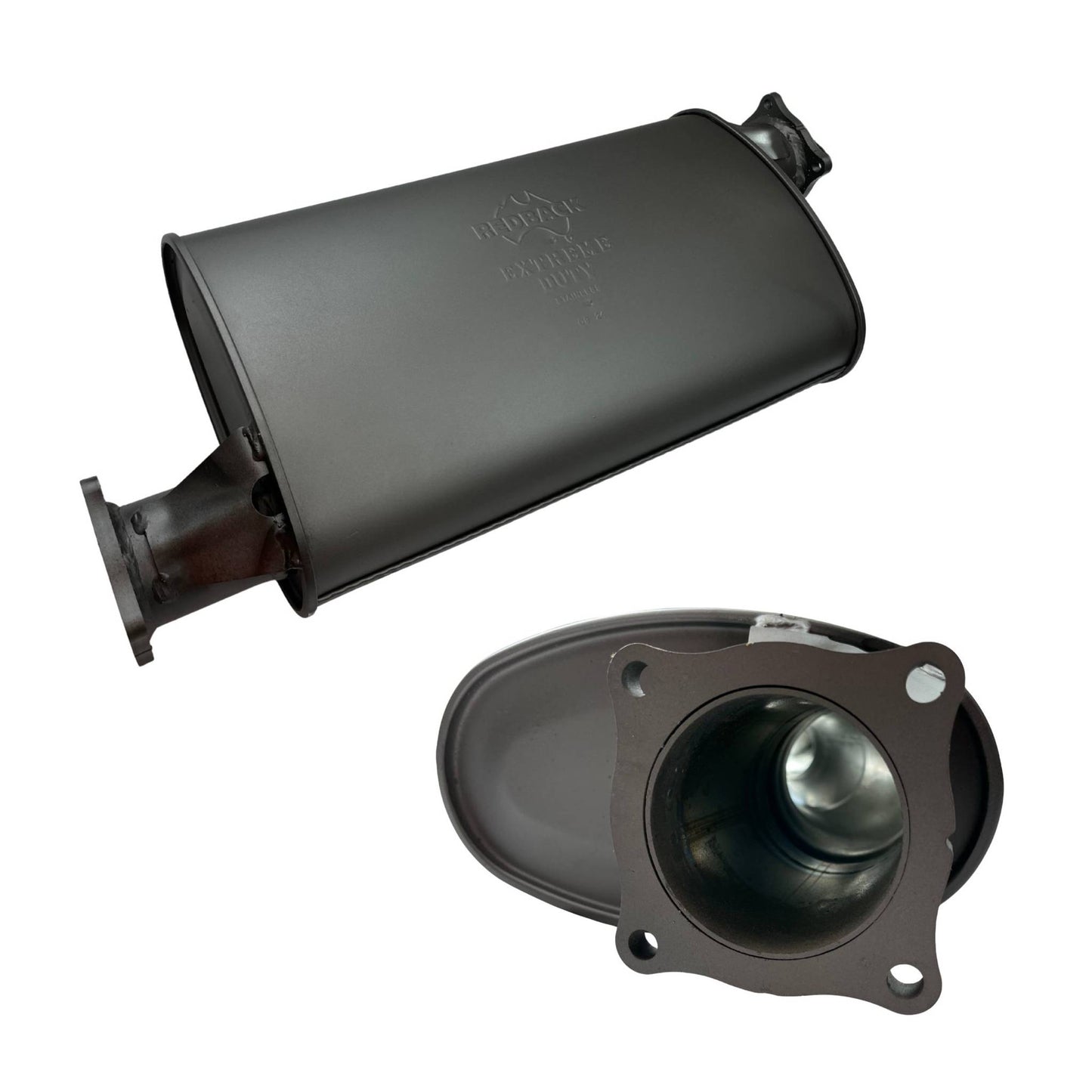 Redback Extreme Duty Straight Piped Muffler (Offset/Offset, 5��� Round)