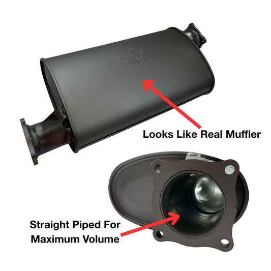 Redback Extreme Duty Straight Piped Muffler (Offset/Offset, 5��� Round)